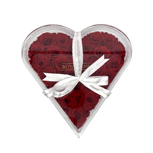 Limited Luxury Heart Acrylic Box - The Royal Roses 
