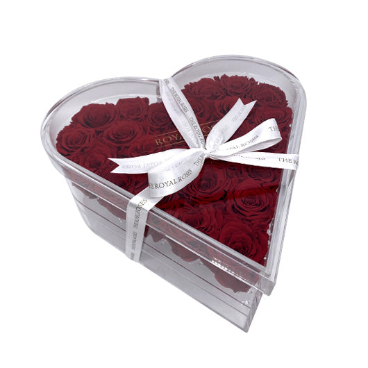 Limited Luxury Heart Acrylic Box - The Royal Roses 